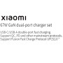 Chargeur Xiaomi 67W GaN Port USB-A/USB-C