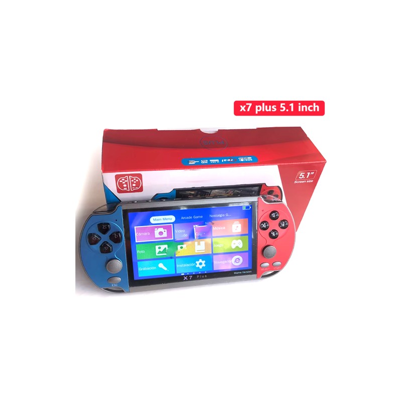 Noir 7 pouces - Console de jeu vidéo portable rétro X80, plus de 20000