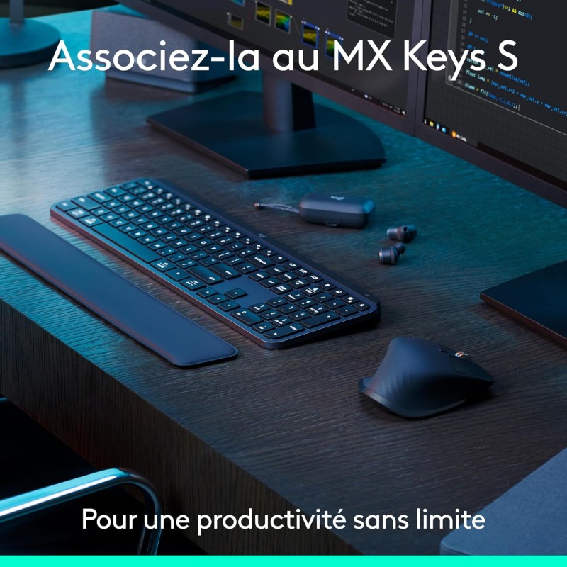 Housse De Protection Néoprène Kwmobile Pour Souris Logitech MX Master 3 / 3S / 2S - Sacoche Souple Bleu Foncé Avec Fermeture Éclair